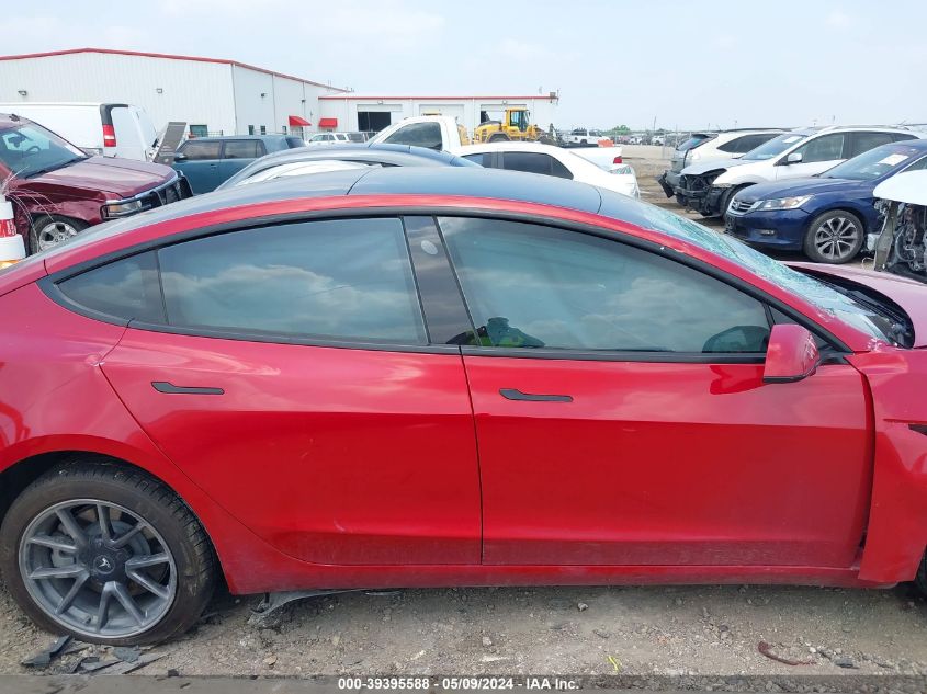 2021 Tesla Model 3 Standard Range Plus Rear-Wheel Drive VIN: 5YJ3E1EA3MF870192 Lot: 39395588