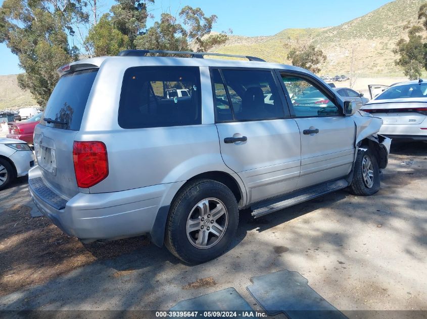 2003 Honda Pilot Ex VIN: 2HKYF18423H504717 Lot: 39395647