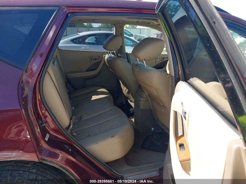 2007 Nissan Murano Sl VIN: JN8AZ08T67W514567 Lot: 39395681