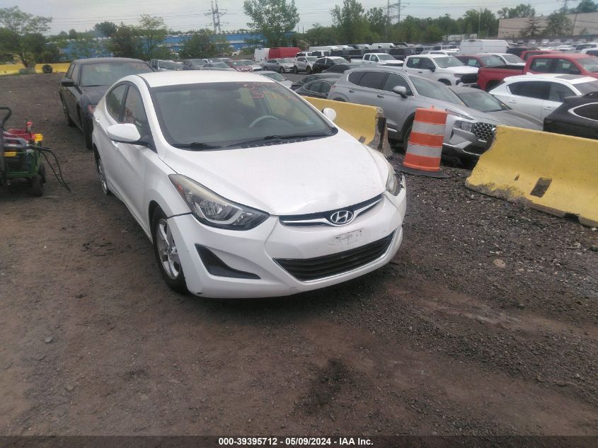 2014 Hyundai Elantra Se VIN: 5NPDH4AE9EH492923 Lot: 39395712