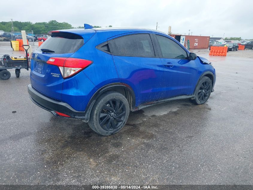 2021 Honda Hr-V Awd Sport VIN: 3CZRU6H19MM744401 Lot: 39395830