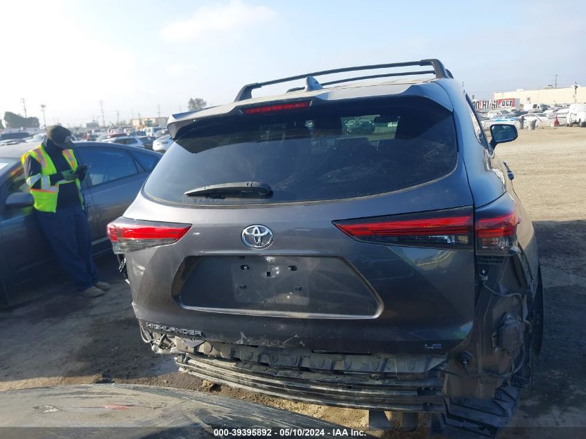 2021 Toyota Highlander Le VIN: 5TDZZRAH5MS045752 Lot: 39395892