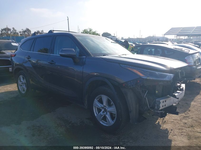 2021 Toyota Highlander Le VIN: 5TDZZRAH5MS045752 Lot: 39395892