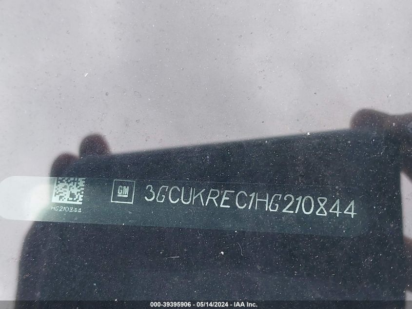 2017 Chevrolet Silverado 1500 2Lt VIN: 3GCUKREC1HG210844 Lot: 39395906