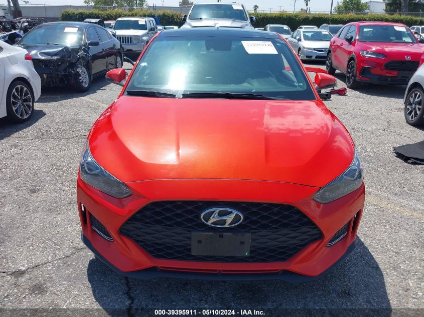 2019 Hyundai Veloster Turbo VIN: KMHTH6AB2KU015230 Lot: 39395911