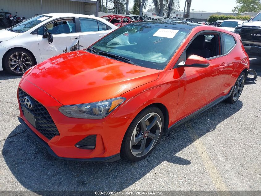 2019 Hyundai Veloster Turbo VIN: KMHTH6AB2KU015230 Lot: 39395911