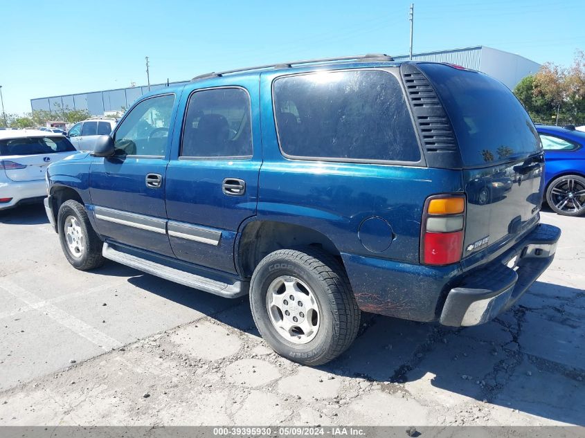 2005 Chevrolet Tahoe Ls VIN: 1GNEC13V55J173046 Lot: 39395930