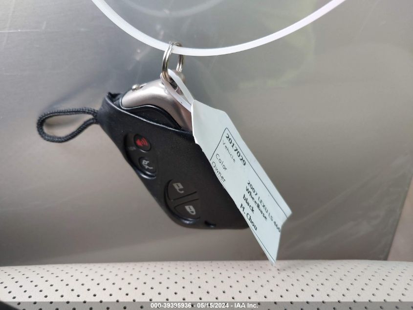 2007 Lexus Ls 460 L VIN: JTHGL46F775005250 Lot: 39395936