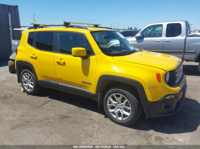 2016 Jeep Renegade Latitude VIN: ZACCJBBT6GPE19598 Lot: 39395968