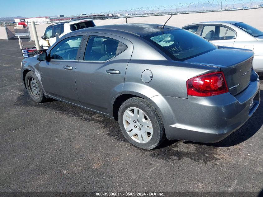 2013 Dodge Avenger Se VIN: 1C3CDZAB4DN628582 Lot: 39396011