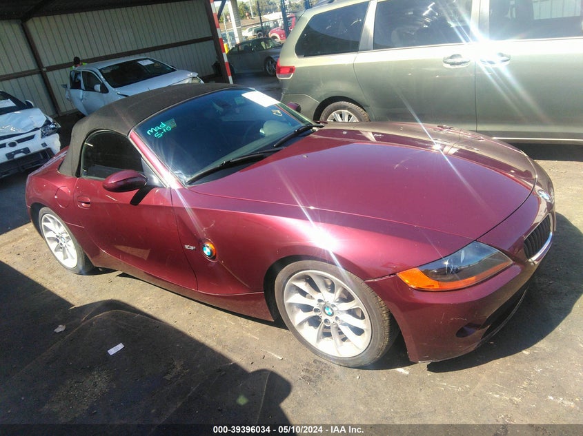 2003 BMW Z4 2.5I VIN: 4USBT33423LR66279 Lot: 39396034
