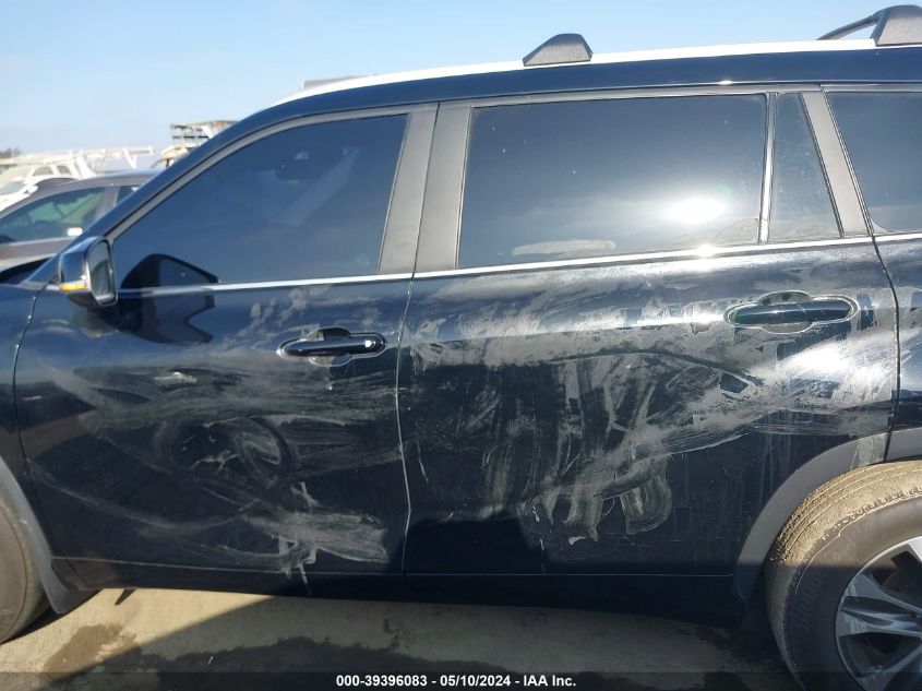 2023 Toyota Highlander Xle VIN: 5TDKDRAH6PS001876 Lot: 39396083
