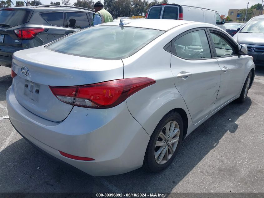 2016 Hyundai Elantra Se VIN: KMHDH4AE1GU534506 Lot: 39396092