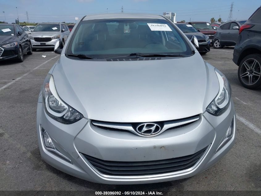 2016 Hyundai Elantra Se VIN: KMHDH4AE1GU534506 Lot: 39396092