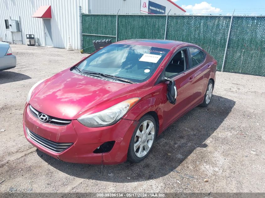 2013 Hyundai Elantra Limited VIN: 5NPDH4AEXDH383594 Lot: 39396134