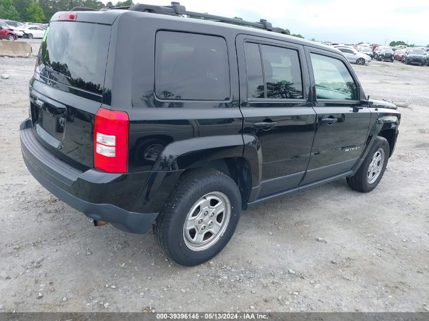 2015 Jeep Patriot Sport VIN: 1C4NJRBB0FD376866 Lot: 39396145