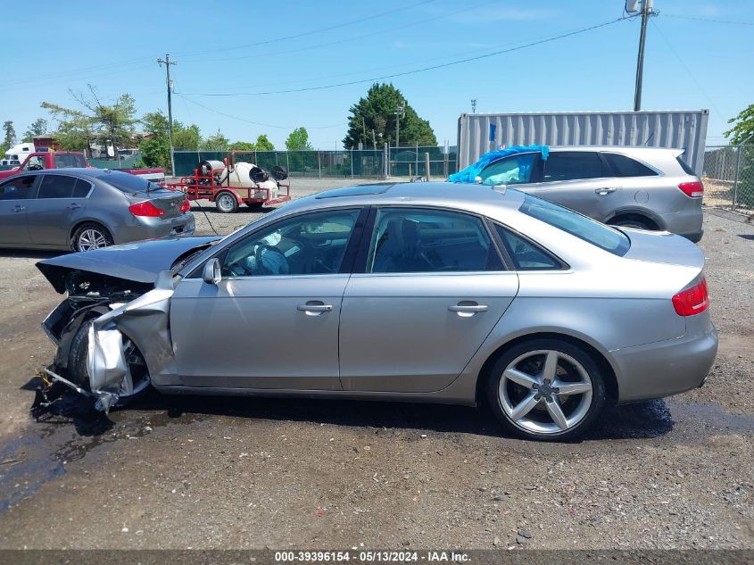 2010 Audi A4 2.0T Premium VIN: WAUFFAFL1AN059365 Lot: 39396154