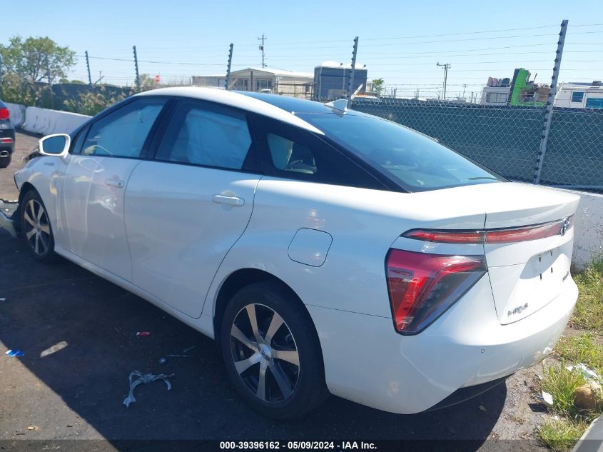 2017 Toyota Mirai VIN: JTDBVRBD8HA003734 Lot: 39396162