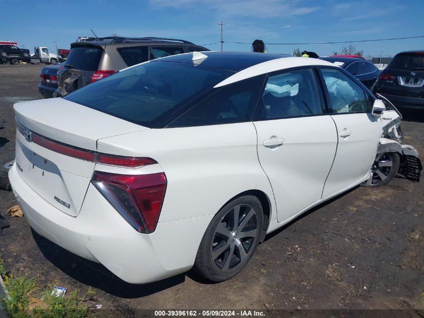 2017 Toyota Mirai VIN: JTDBVRBD8HA003734 Lot: 39396162