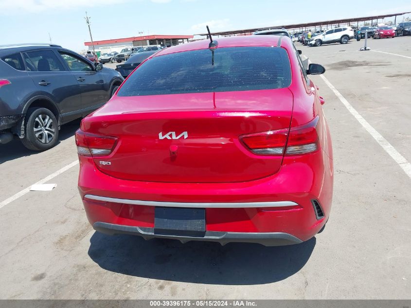 2022 Kia Rio S VIN: 3KPA24AD6NE478817 Lot: 39396175