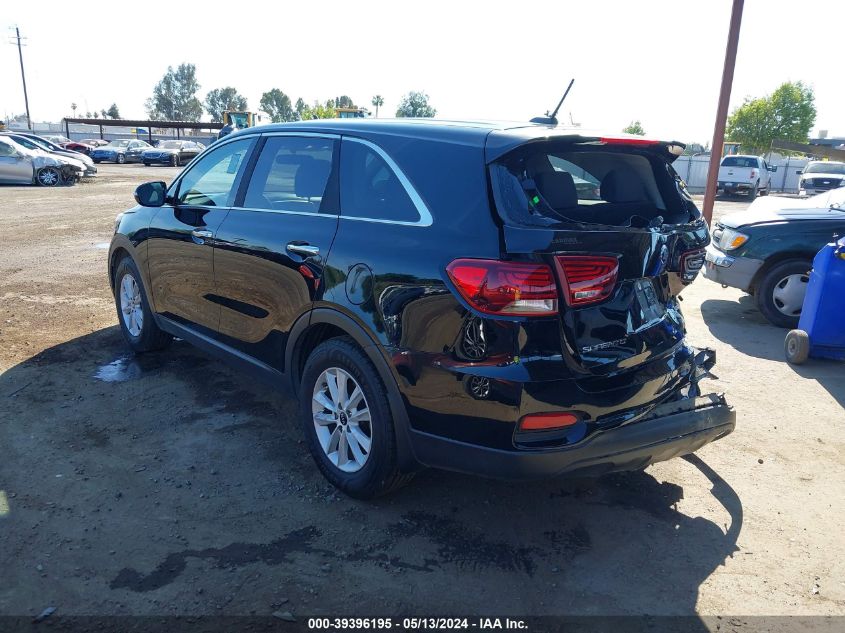 2019 Kia Sorento 2.4L Lx VIN: 5XYPG4A38KG456254 Lot: 39396195