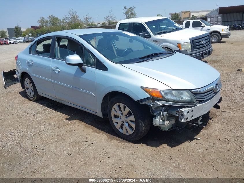 2012 Honda Civic Lx VIN: 2HGFB2F56CH599393 Lot: 39396215