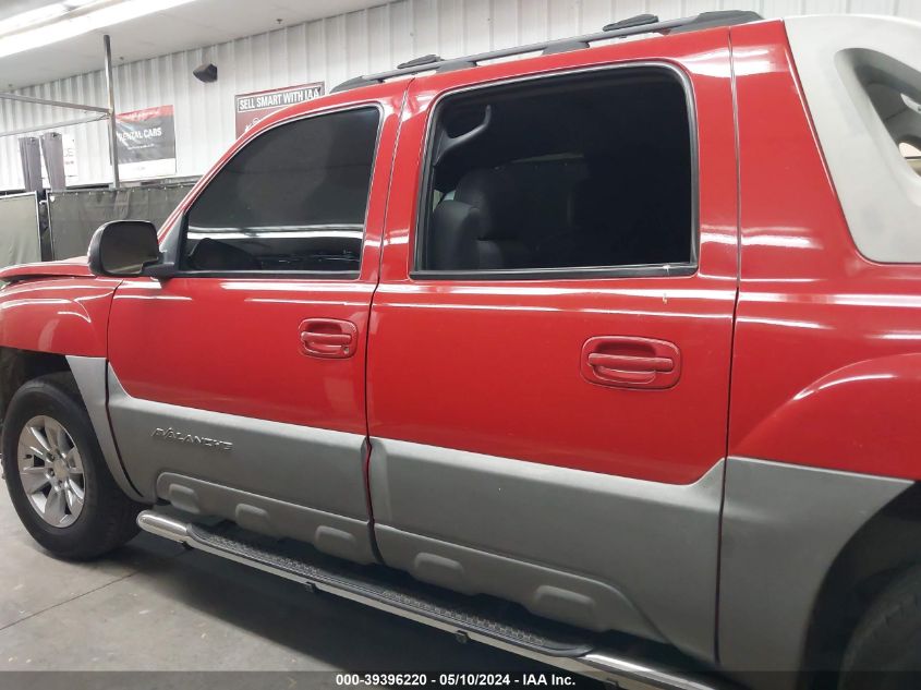 2002 Chevrolet Avalanche 1500 VIN: 3GNEC13T32G110653 Lot: 39396220