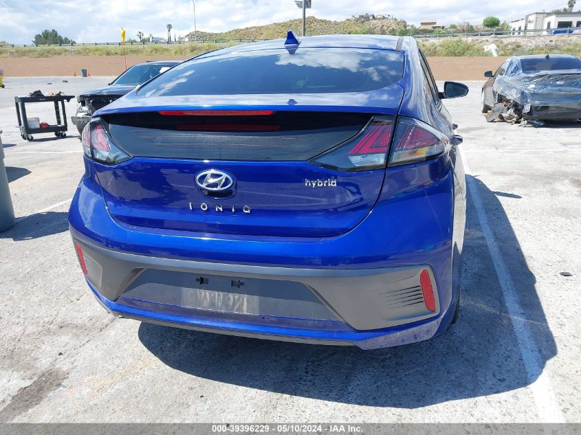 2022 Hyundai Ioniq Hybrid Sel VIN: KMHC85LC1NU269726 Lot: 39396229