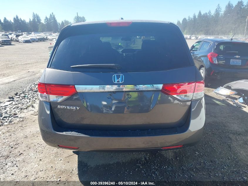 2015 Honda Odyssey Ex-L VIN: 5FNRL5H67FB017862 Lot: 39396240