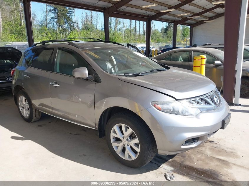 2012 Nissan Murano Sl VIN: JN8AZ1MW0CW203331 Lot: 39396299