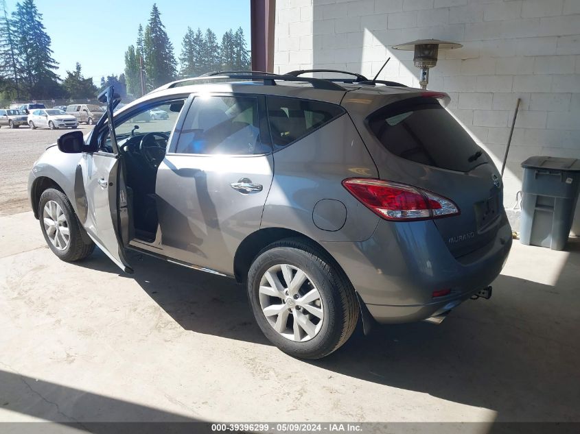 2012 Nissan Murano Sl VIN: JN8AZ1MW0CW203331 Lot: 39396299