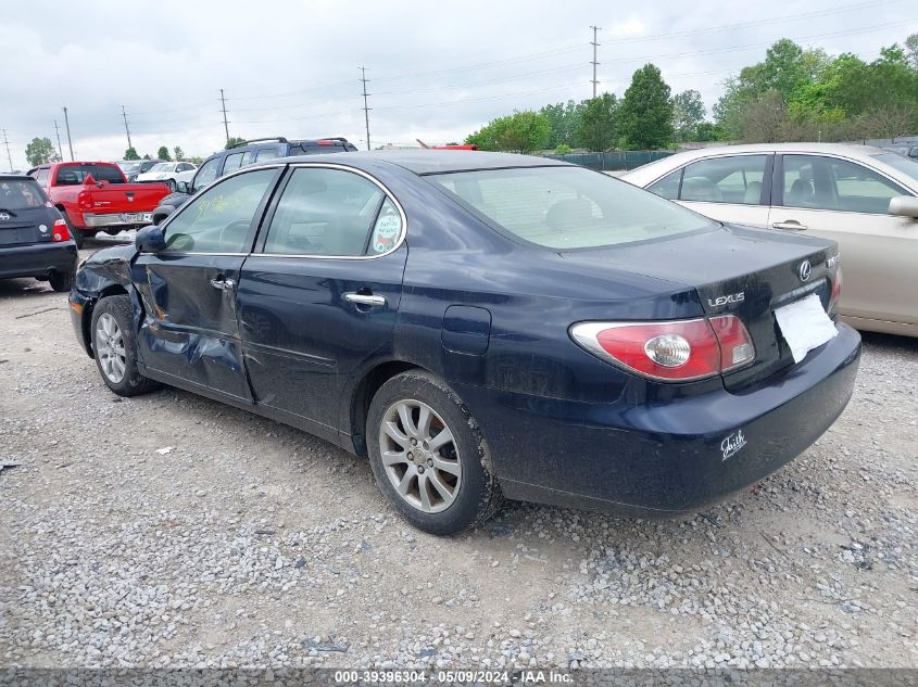 2004 Lexus Es 330 VIN: JTHBA30G445029058 Lot: 39396304