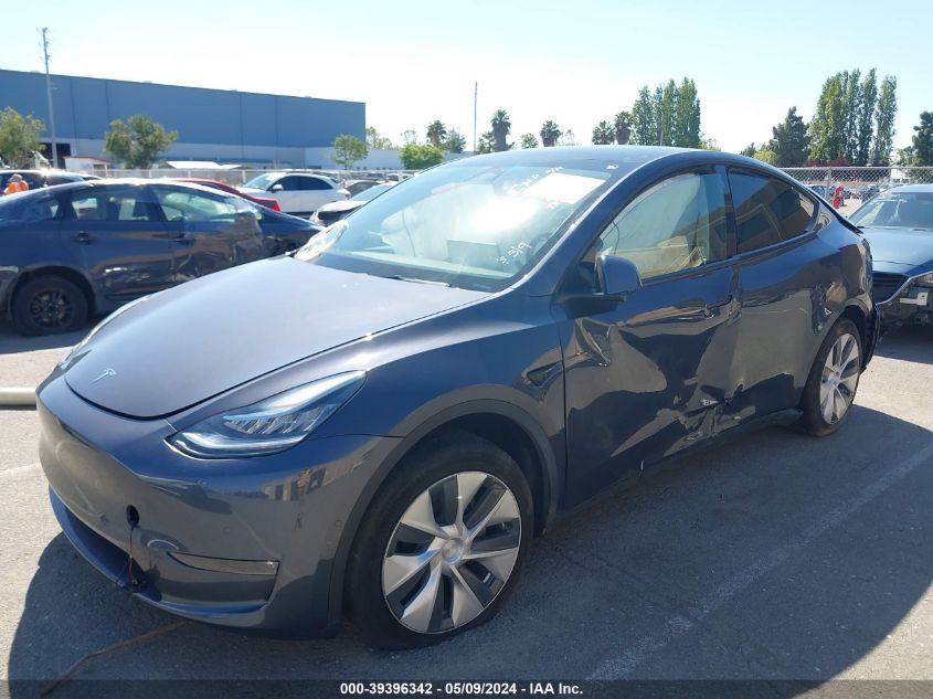 VIN 5YJYGDEE6MF283165 2021 Tesla Model Y, Long Rang... no.2