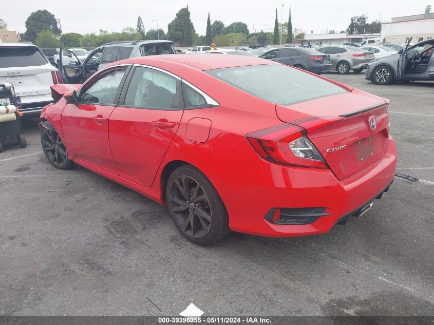 2019 Honda Civic Sport VIN: 2HGFC2F88KH508680 Lot: 39396355