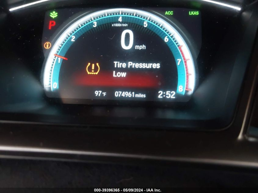 2020 Honda Civic Ex VIN: SHHFK7H66LU419822 Lot: 39396365