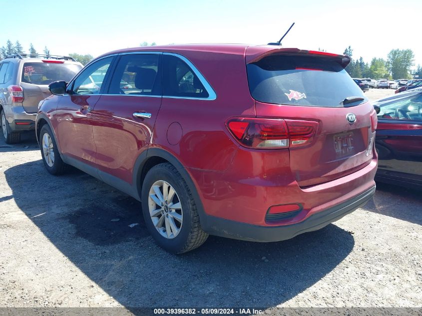 2019 KIA SORENTO 3.3L LX - 5XYPG4A55KG490511