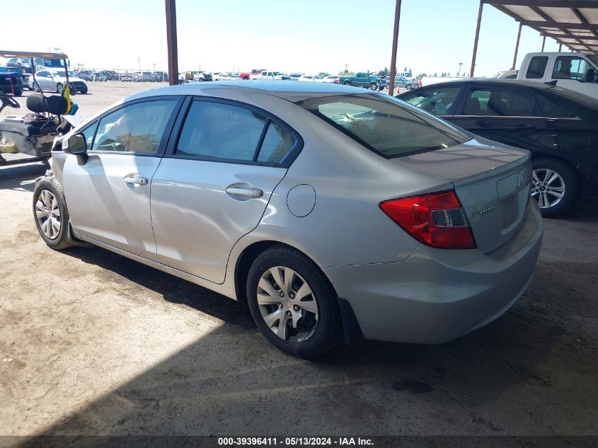 2012 Honda Civic Lx VIN: 19XFB2F56CE349419 Lot: 39396411