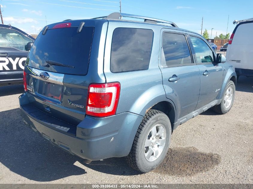 2011 Ford Escape Hybrid Limited VIN: 1FMCU5K34BKC52178 Lot: 39396433