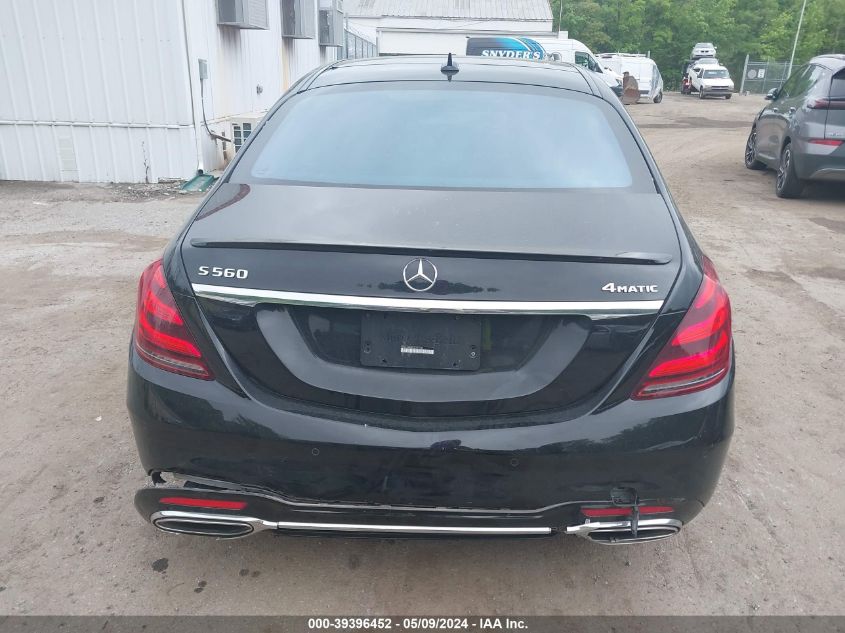 2018 Mercedes-Benz S 560 4Matic VIN: WDDUG8GB0JA377559 Lot: 39396452