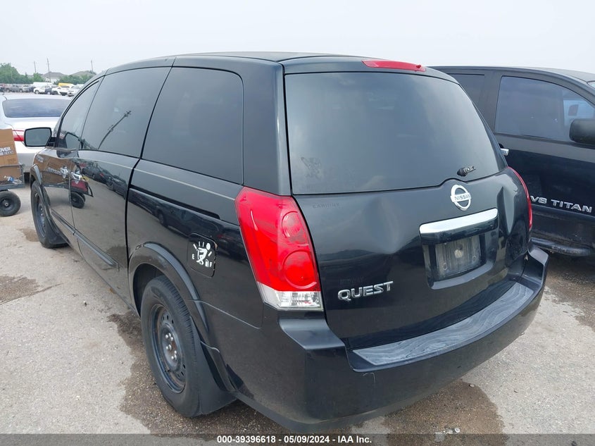 2007 Nissan Quest 3.5 VIN: 5N1BV28U97N104220 Lot: 39396618