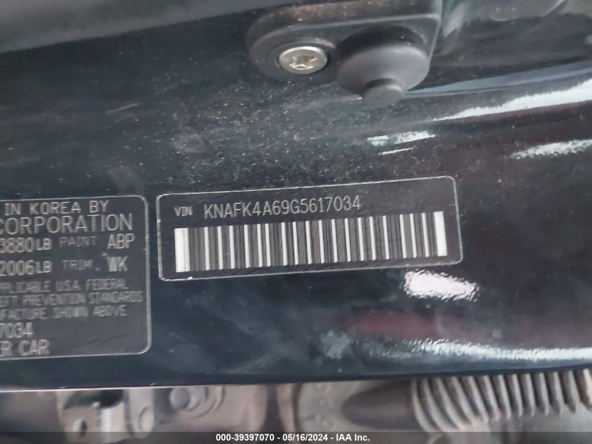 2016 Kia Forte Lx VIN: KNAFK4A69G5617034 Lot: 39397070