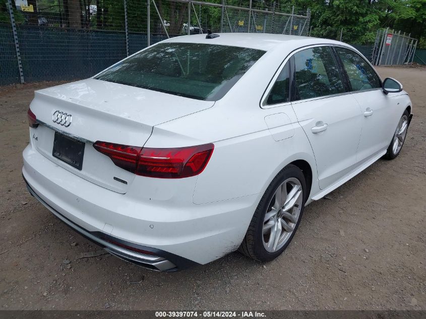 2023 Audi A4 Premium Plus 45 Tfsi S Line Quattro S Tronic VIN: WAUEAAF4XPN011360 Lot: 39397074