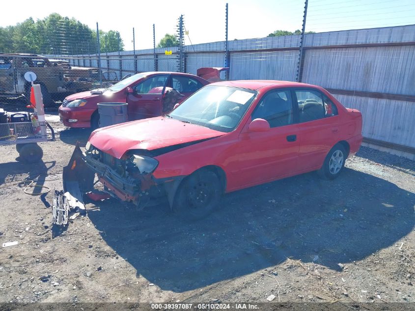 2005 Hyundai Accent Gls VIN: KMHCG45C25U654528 Lot: 39397087