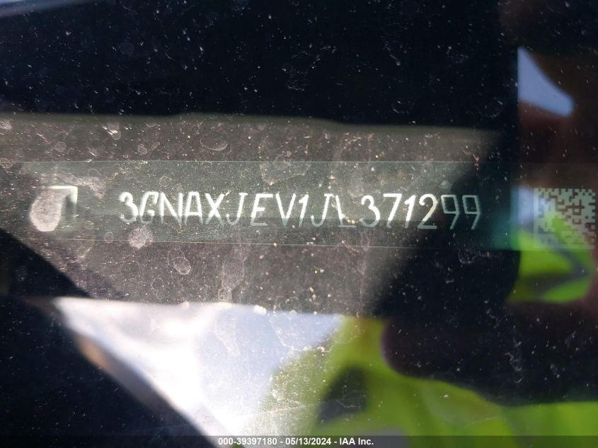 2018 Chevrolet Equinox Lt VIN: 3GNAXJEV1JL371299 Lot: 39397180