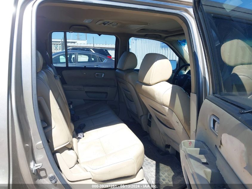 2011 Honda Pilot Touring VIN: 5FNYF3H91BB002012 Lot: 39397251