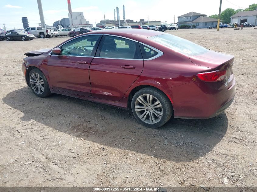 2015 Chrysler 200 Limited VIN: 1C3CCCABXFN597941 Lot: 39397255