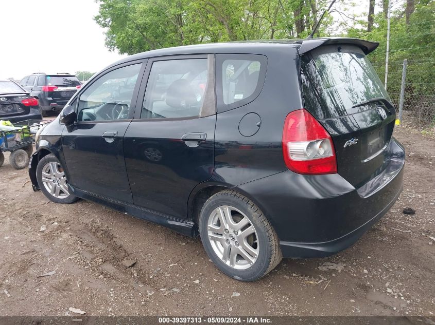 2008 Honda Fit Sport VIN: JHMGD38628S044044 Lot: 39397313