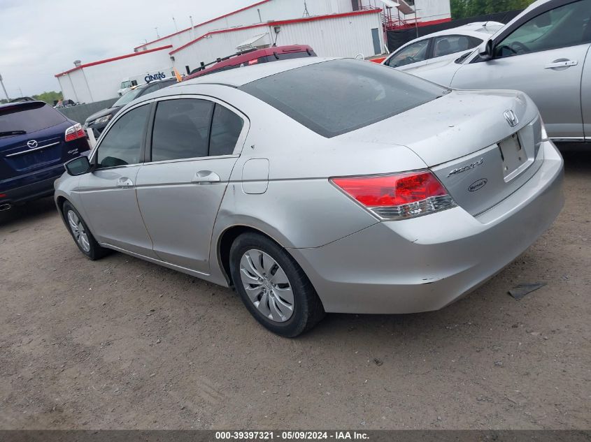 2010 Honda Accord 2.4 Lx VIN: 1HGCP2F39AA143001 Lot: 39397321