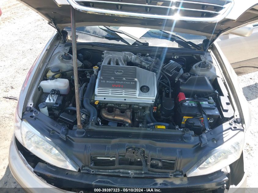 2000 Lexus Es 300 VIN: JT8BF28GXY0262705 Lot: 39397323