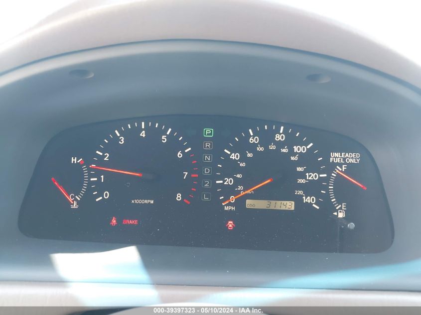 2000 Lexus Es 300 VIN: JT8BF28GXY0262705 Lot: 39397323